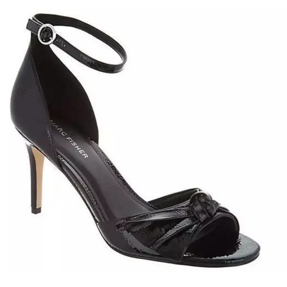 Marc Fisher Brodie Ankle Strap Pumps With Bow Details